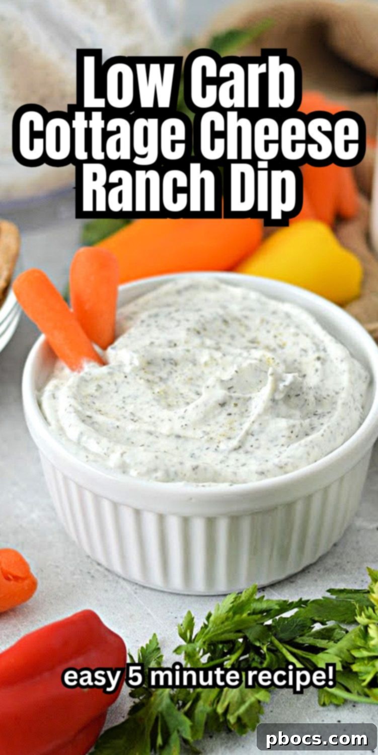 Low Carb Cottage Cheese Ranch Dip