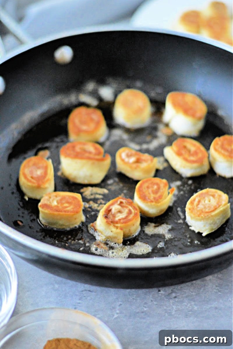 Keto Cinnamon Cream Cheese Delights 12 Melting butter in a skillet