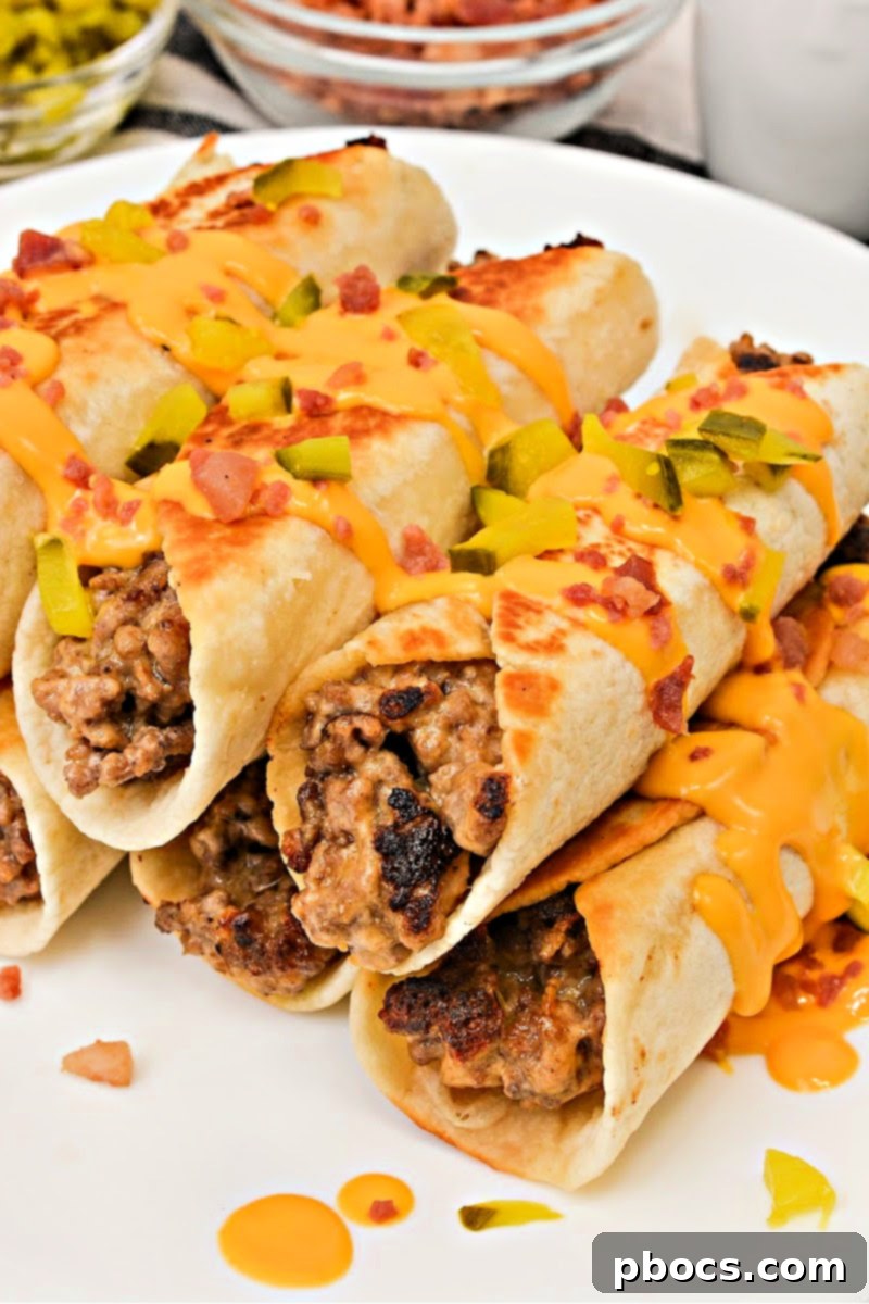 Keto Beef & Cheese Spirals 3 Delicious Keto Cheesy Beef Roll Ups, showcasing the rich filling and crispy tortilla, perfect for a low-carb meal or snack