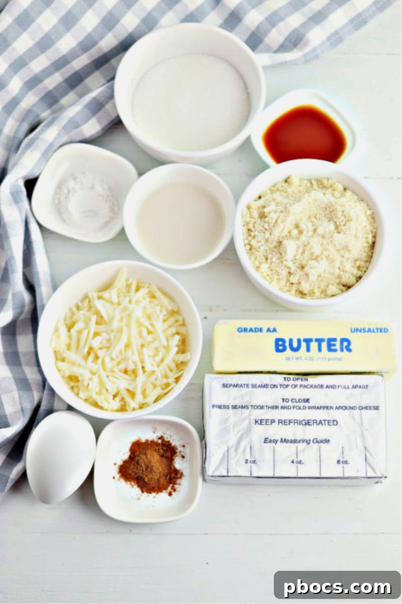 Ingredients for Keto Cinnamon Sugar Dessert Pizza being mixed into the fathead dough.