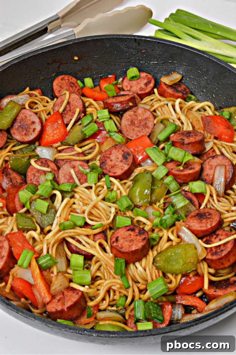 Low Carb Kielbasa Lo Mein