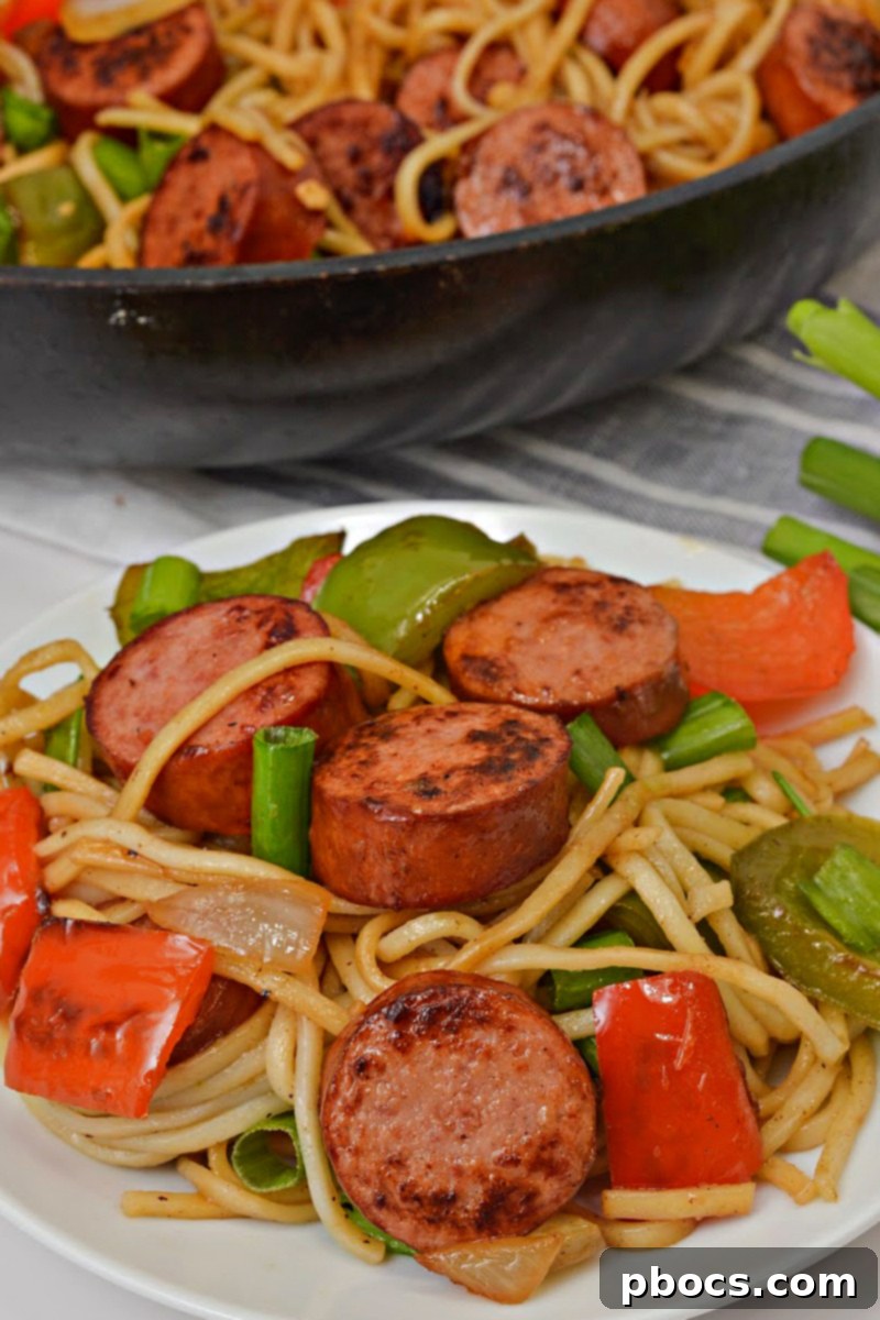 Low Carb Kielbasa Lo Mein