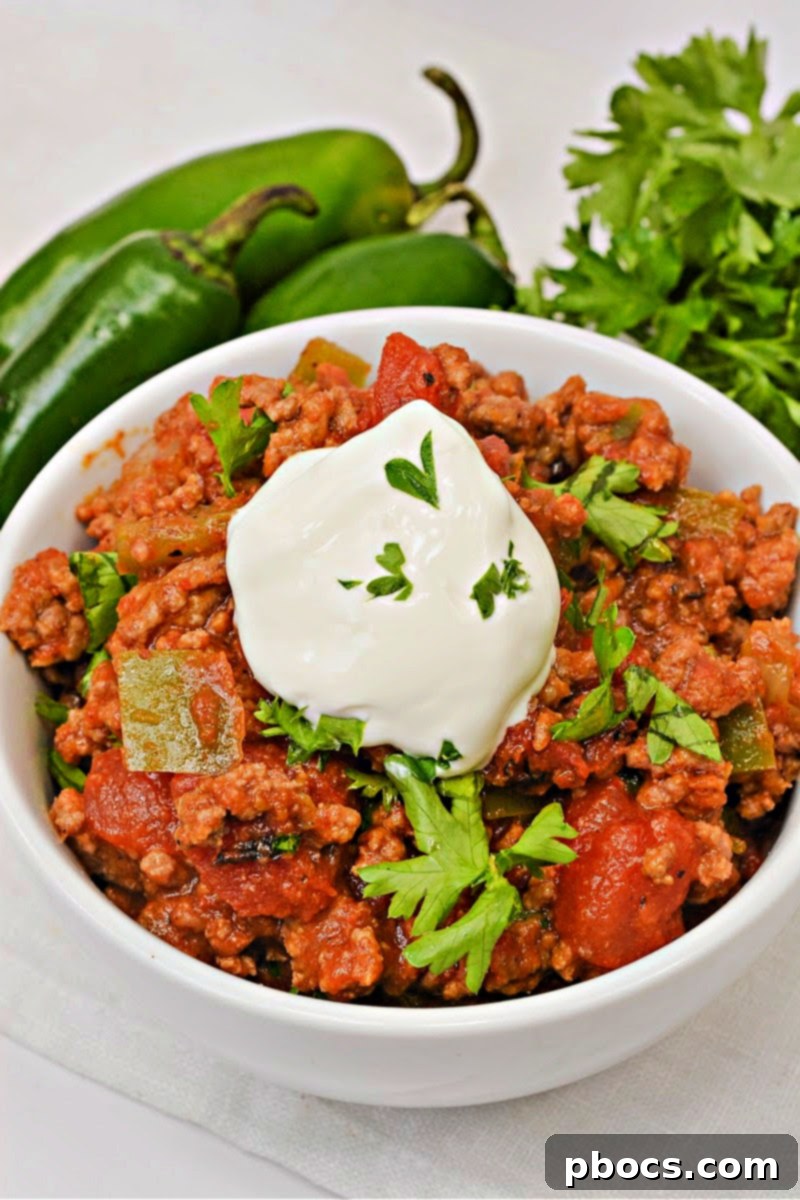 Low Carb Pumpkin Chili Sloppy Joe Skillet - Main Dish