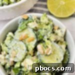 Low Carb Broccoli Cucumber Salad