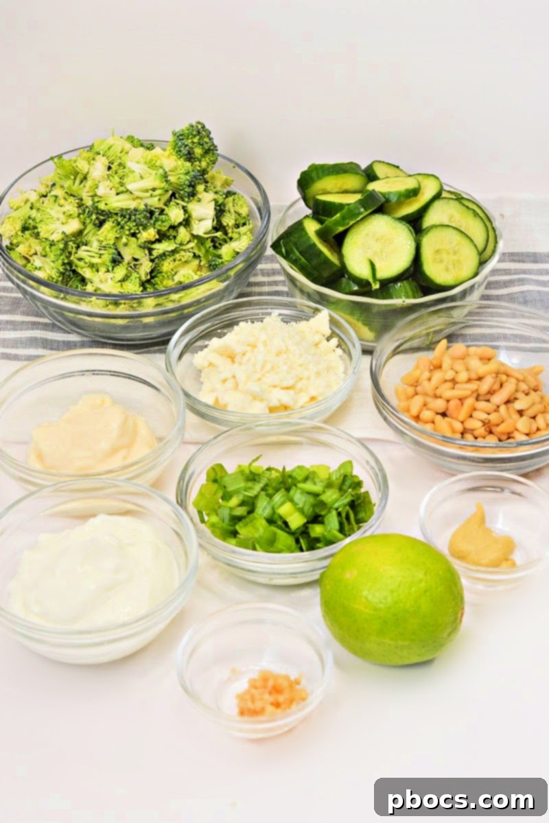 Customizable Easy Low Carb Broccoli Cucumber Salad