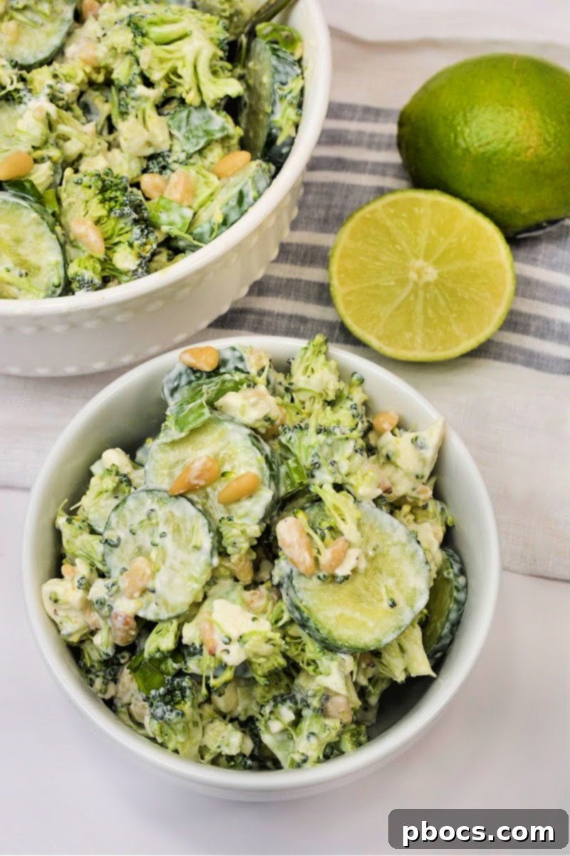 Mediterranean-inspired Low Carb Broccoli Cucumber Salad