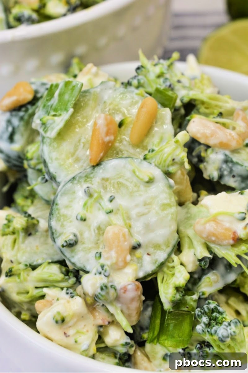 Low Carb Broccoli Cucumber Salad served with Keto Breakfast SmashBurger Tacos