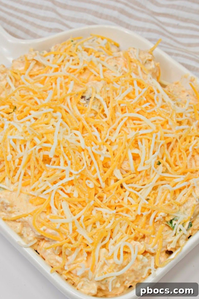 Step 6: Transfer Dip to Baking Dish