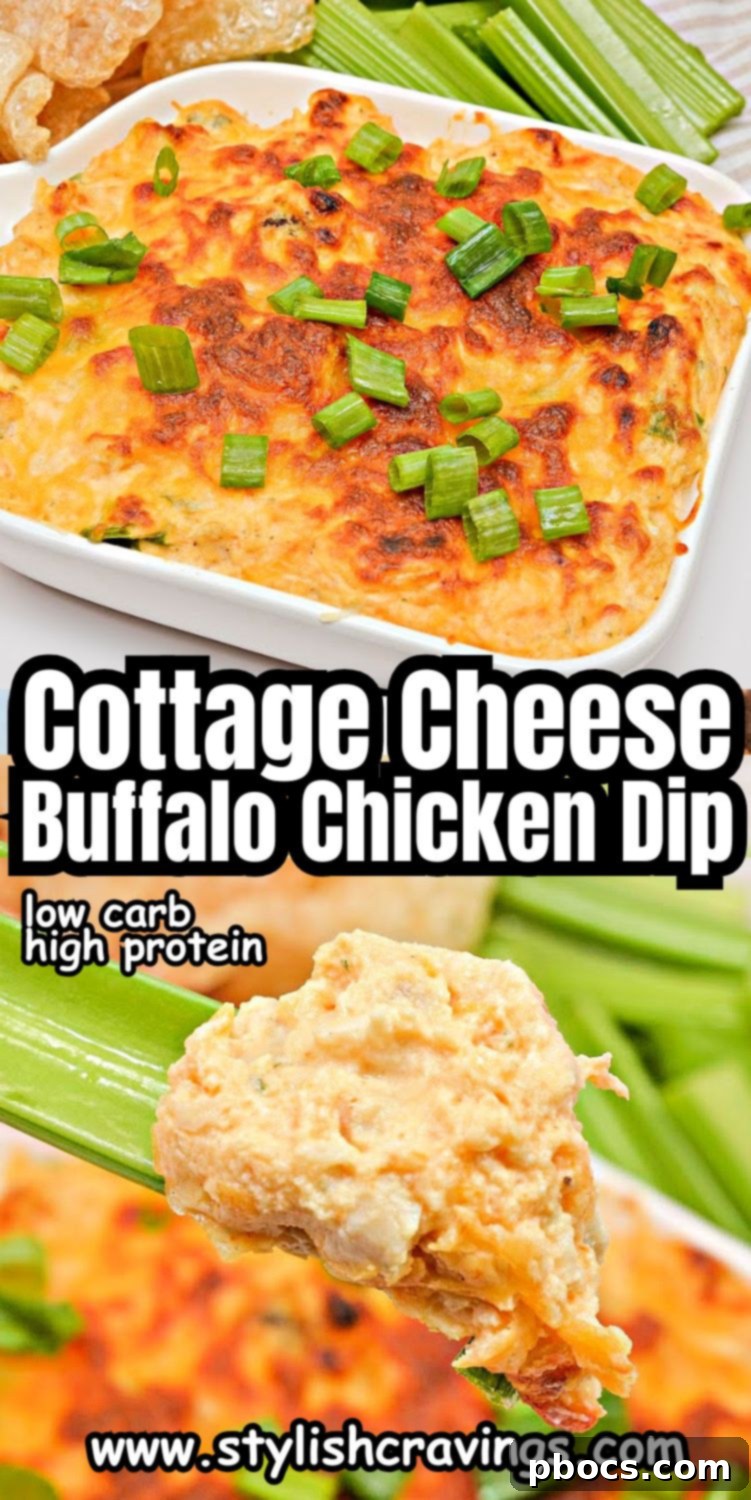 Low-Carb Buffalo Chicken Cottage Cheese Dip #lowcarbbuffalochickencottagecheesedip #buffalochickendip