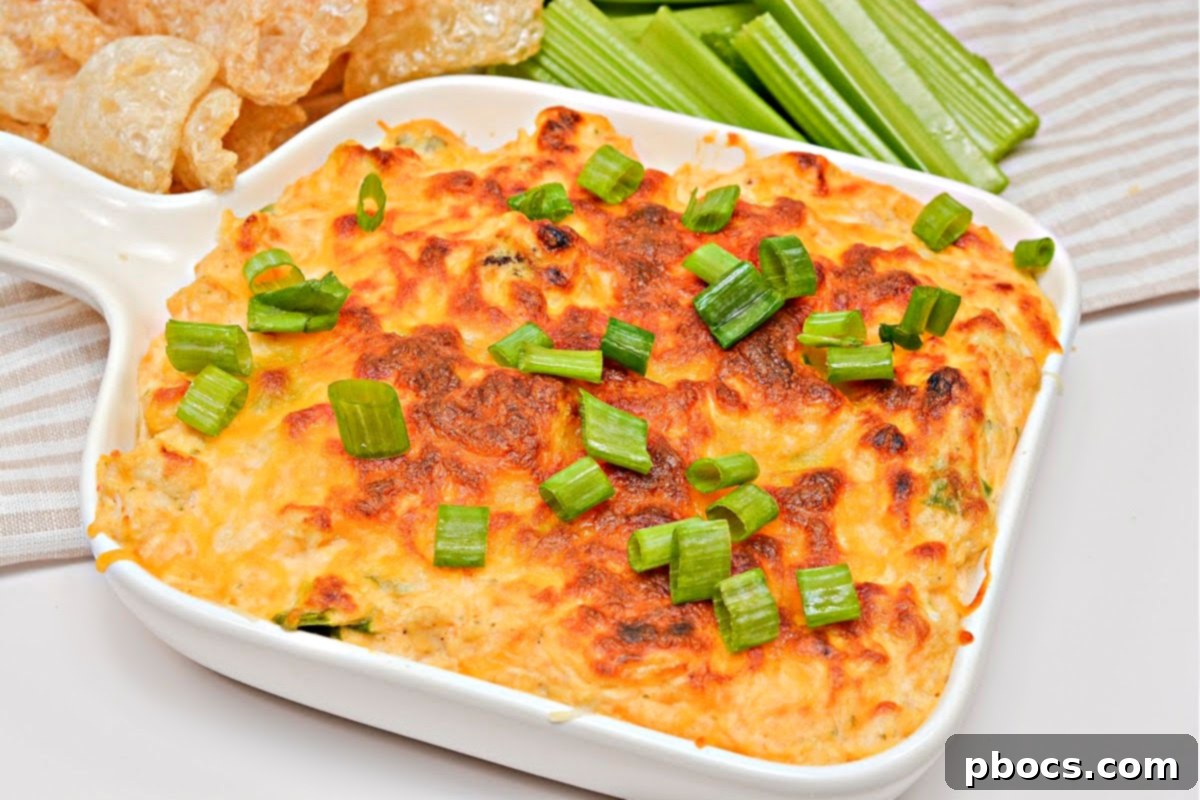 Customizable Hot Buffalo Chicken Cottage Cheese Dip