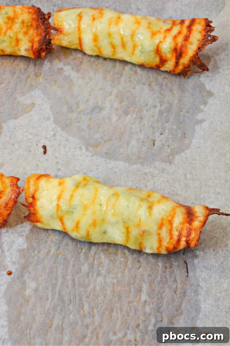 Keto Crispy Cream Cheese Broccoli and Bacon Roll Ups