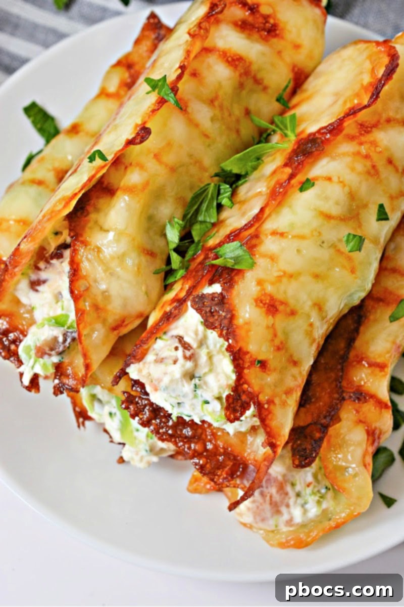 Keto Crispy Cream Cheese Broccoli and Bacon Roll Ups