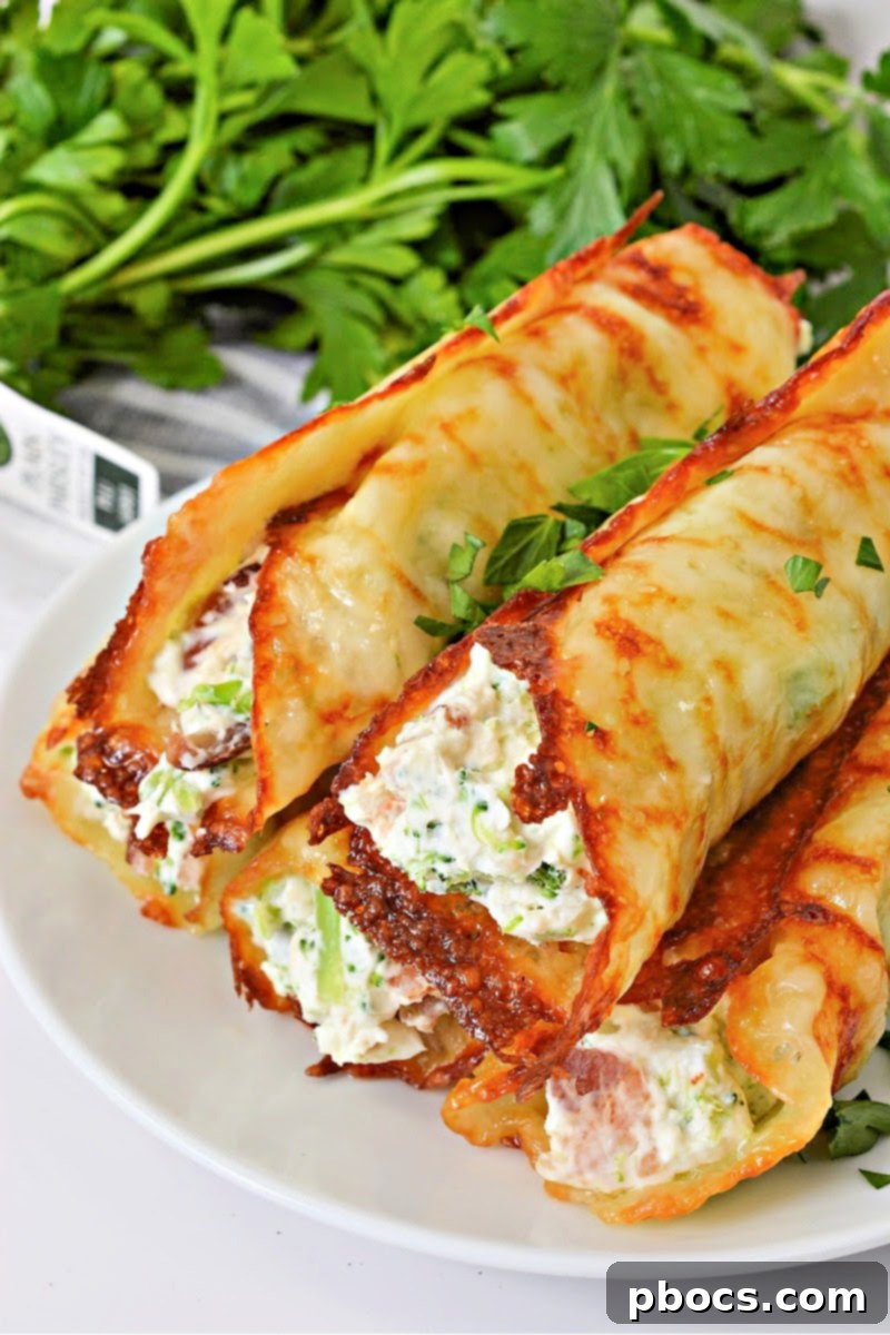 Keto Crispy Cream Cheese Broccoli and Bacon Roll Ups