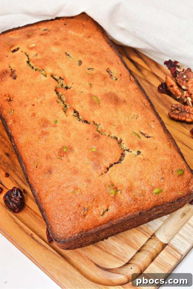 Baked Keto Fruit Cake in Loaf Pan