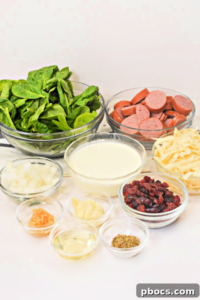 Low Carb Cheesy White Cheddar Kielbasa Skillet ready to be served