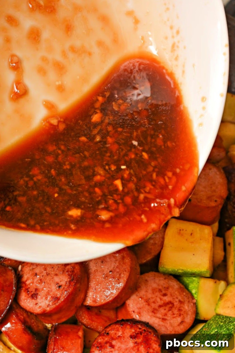 Whisking Kung Pao sauce ingredients