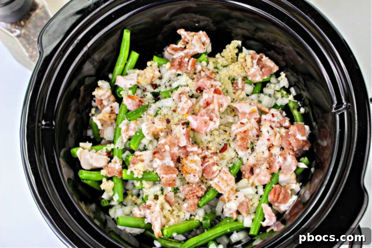 Adding ingredients to crockpot