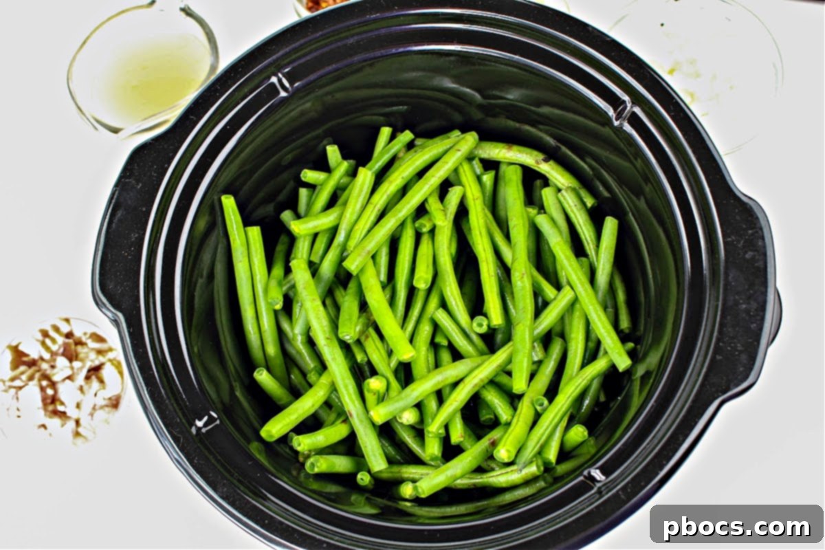 Crockpot cooking green beans