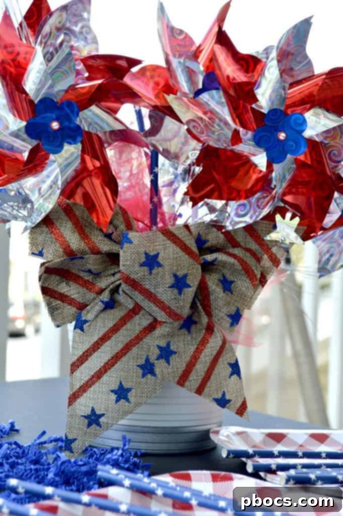 DIY Pinwheel Centerpiece - main image