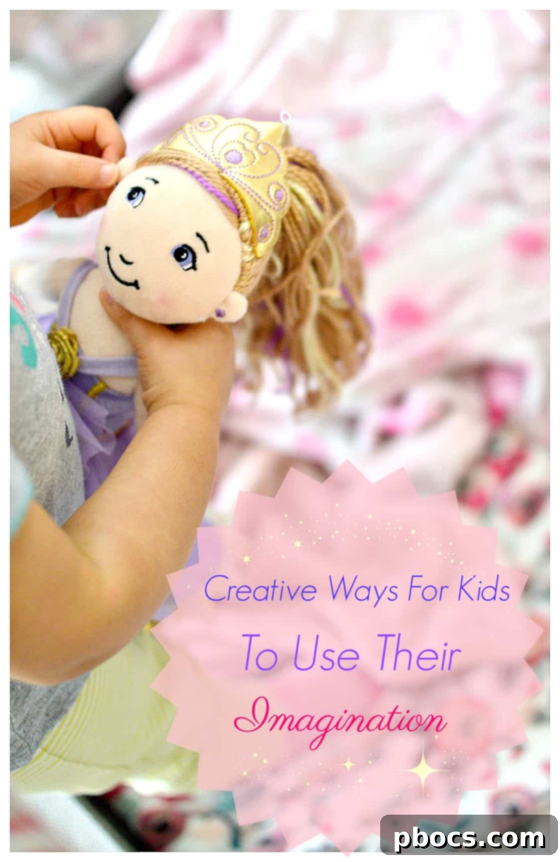Children playing with dolls and toys on the floor, surrounded by natural light.