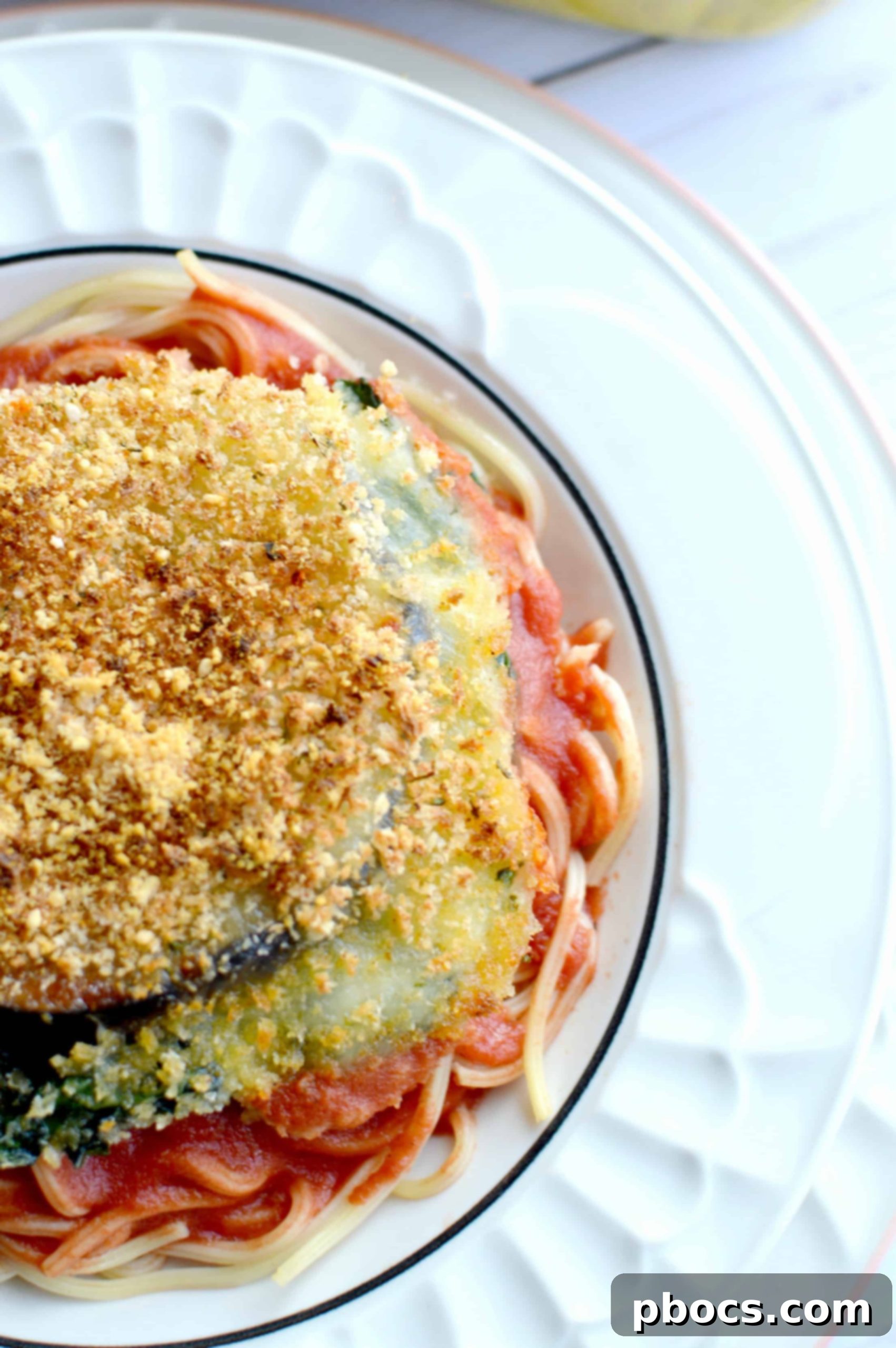 Baked Eggplant and Spinach Parmesan ready to be served