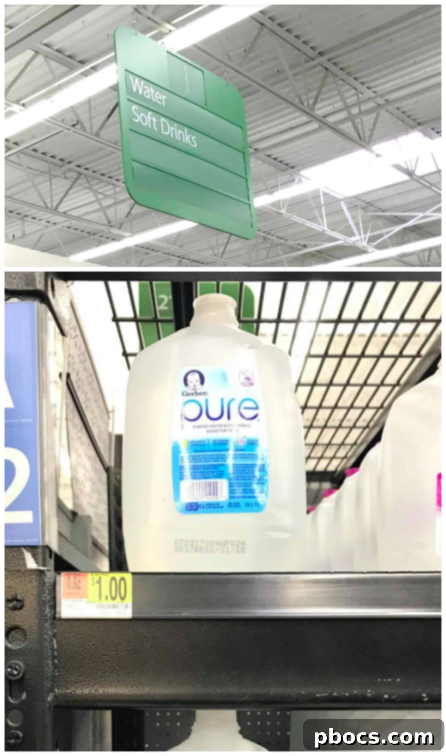 Repurposed Gerber Pure Water Gallon for baby accessories