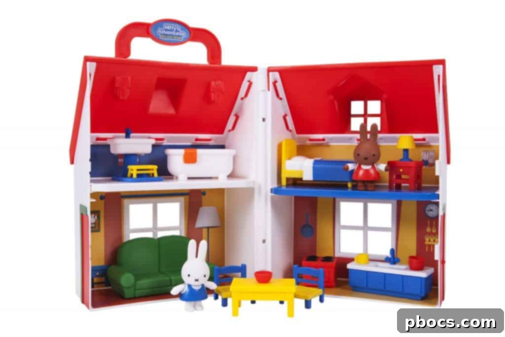 Joseph and Olivia excitedly unboxing the Miffy's House Playset