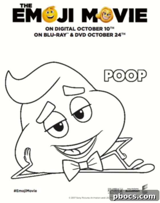 Free Emoji Coloring Sheet 1