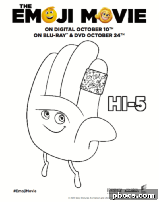 Free Emoji Coloring Sheet 2