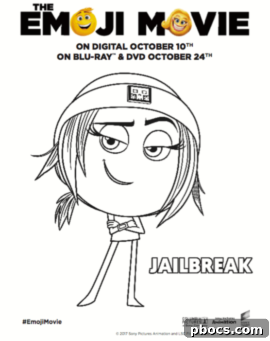 Free Emoji Coloring Sheet 4