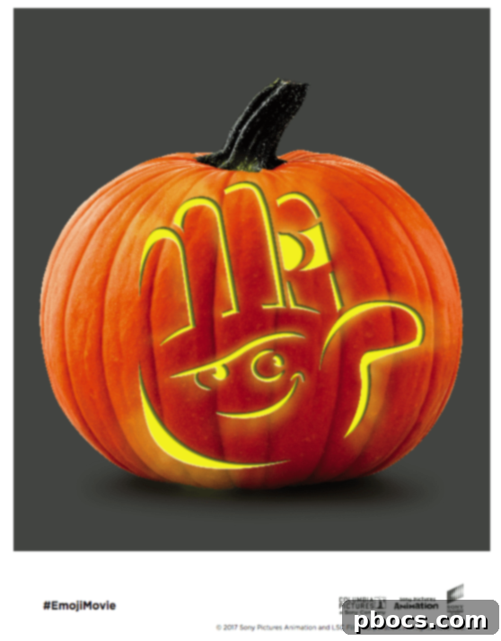 Emoji Pumpkin Carving Template 1