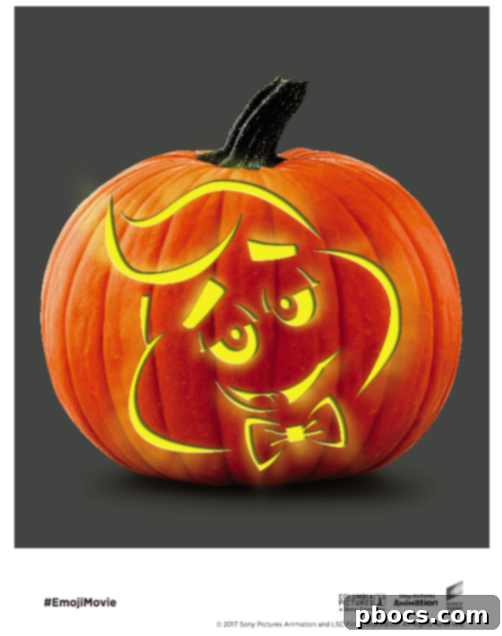 Emoji Pumpkin Carving Template 2