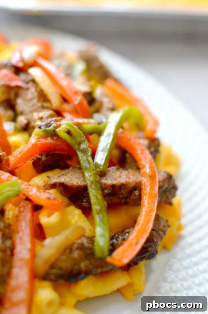 Mac & Cheese Steak Fajitas