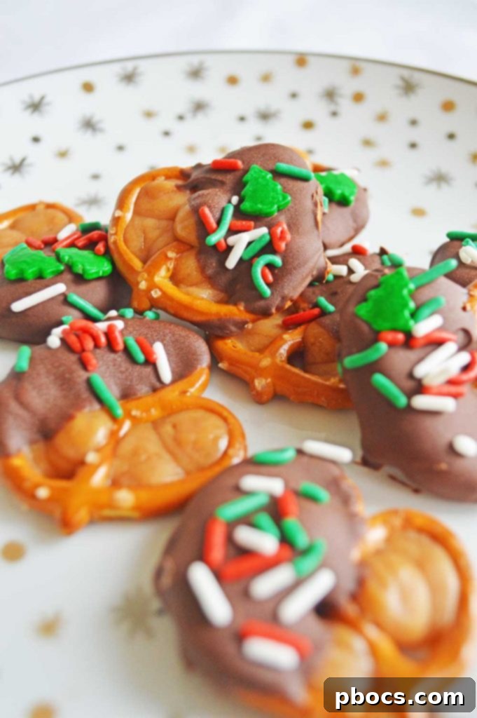 Christmas Caramel Pretzels