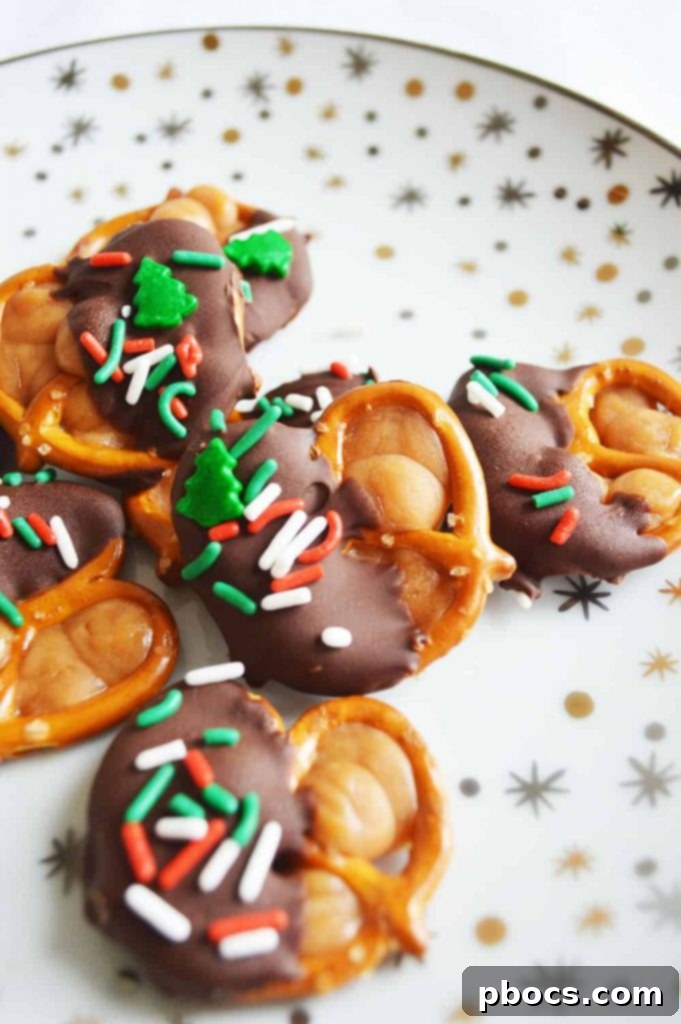 Christmas Caramel Pretzels