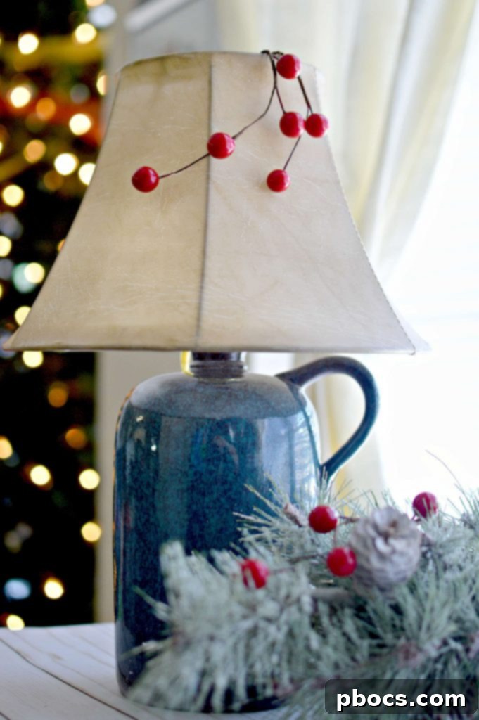 Beautifully completed DIY bottle lamp