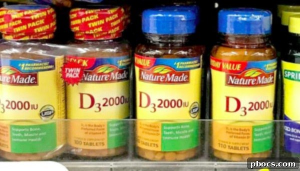 Variety of Nature Made Vitamin D products at Walmart