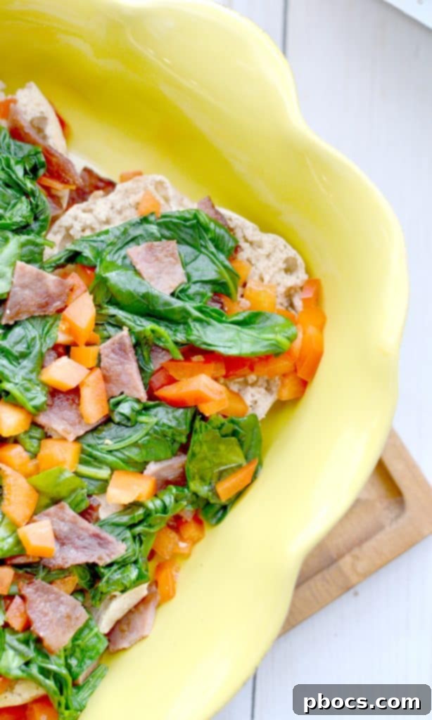 Smoky Turkey Bacon Egg Bake 5 Beating eggs