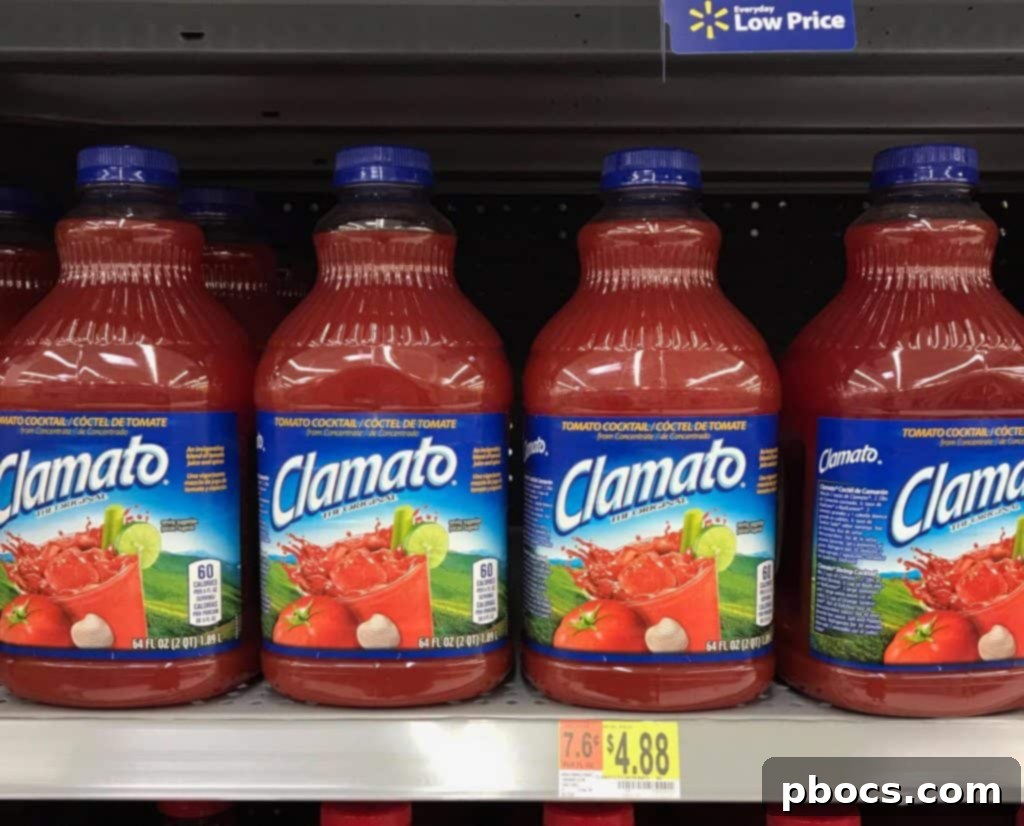 Promotional image for Crab Coleslaw Salad & Spicy Clamato Dressing with Clamato branding.