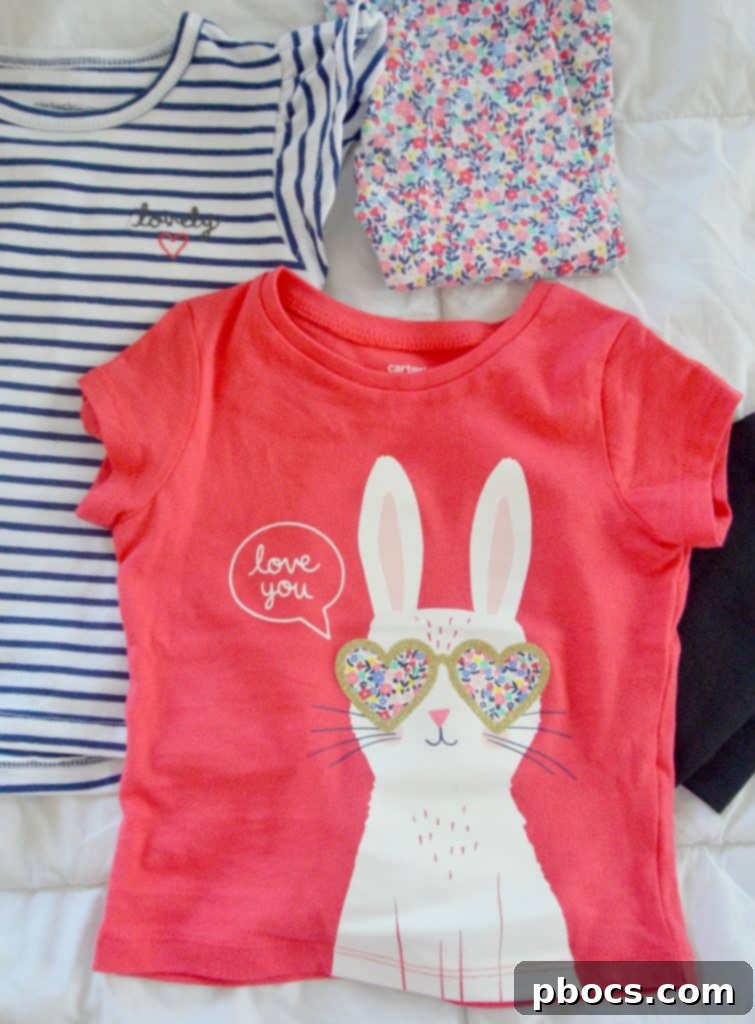 A heartwarming candid shot of Olivia tenderly hugging her baby sister Lauren, both radiating happiness in their coordinated Carter's outfits.