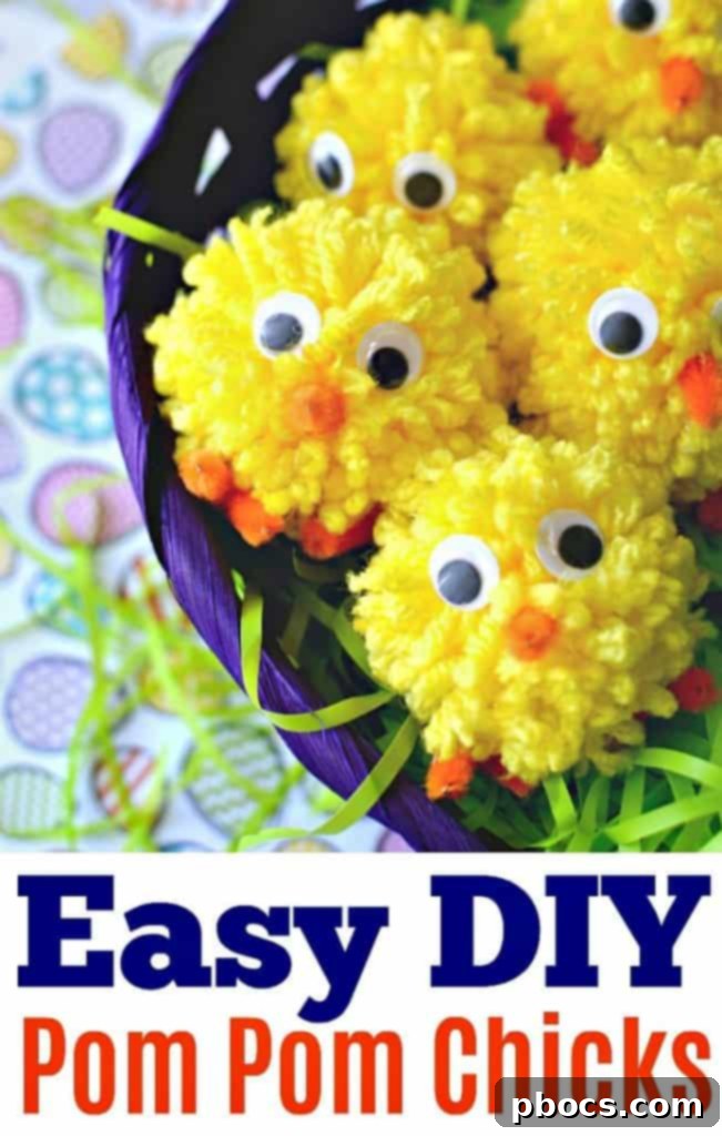 Craft Adorable Pom Pom Chicks Easily 6 Pinterest-friendly image for DIY Pom Pom Chicks