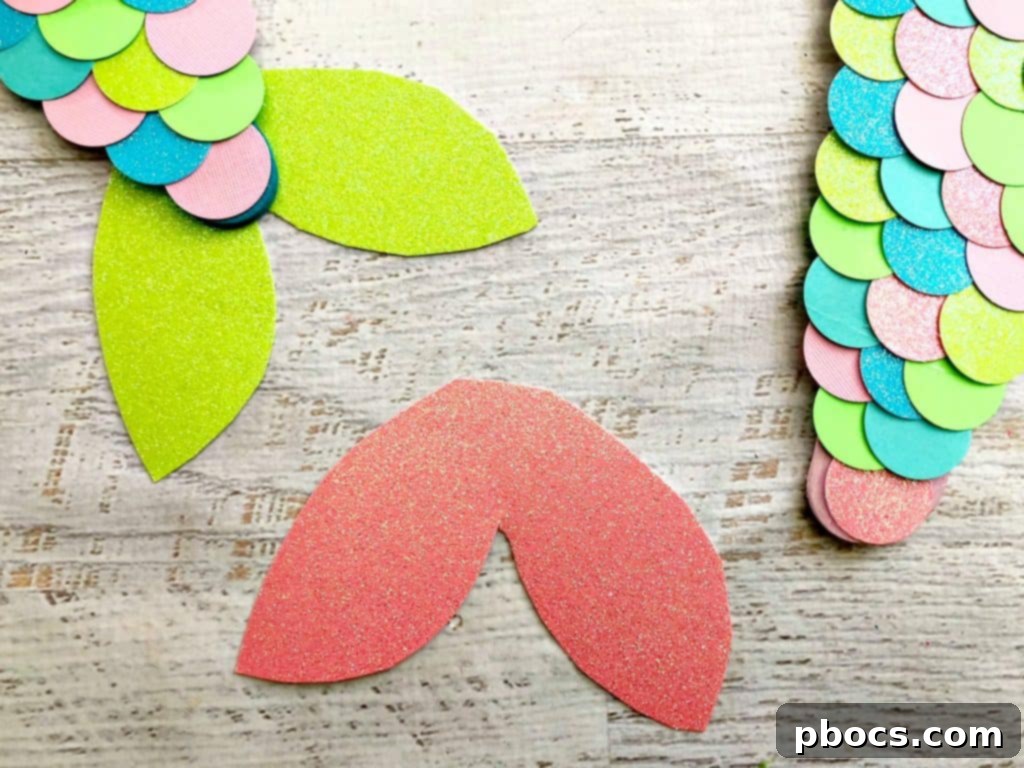 Simple DIY Mermaid Tail 8 Cutting and attaching the mermaid fin to the tail