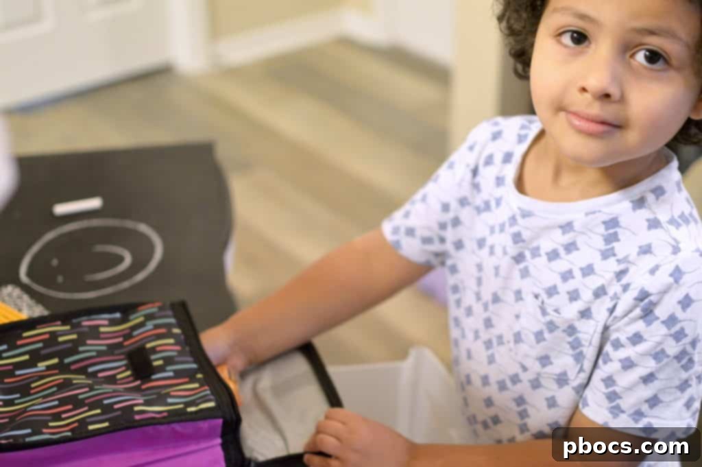 Organized snacks in a DIY Lunch Box Station