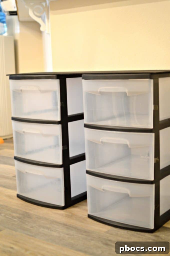 Gluing wood top to drawer carts