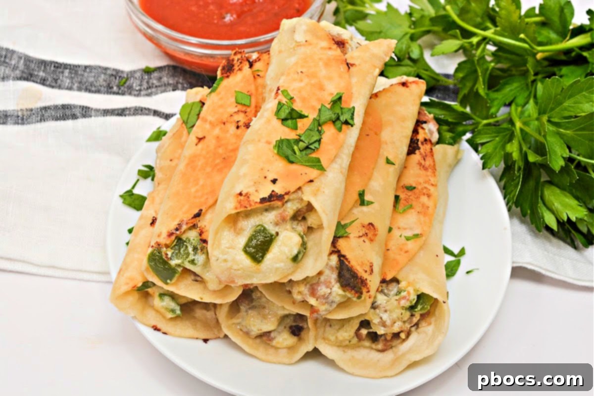 Crispy Keto Tortilla Roll-Ups