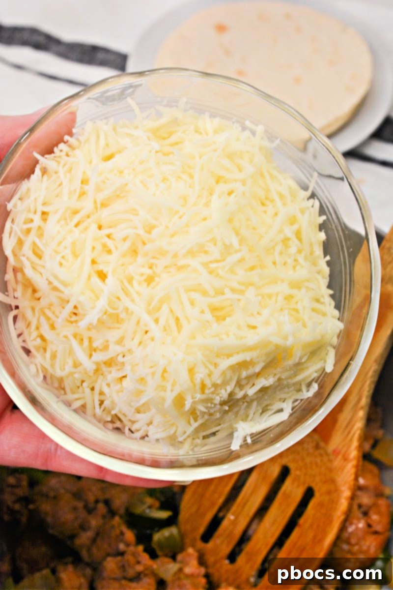 Mixing Cheese with Meat Mixture